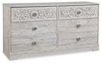 Paxberry - Six Drawer Dresser - Weatherworn - Whitewash