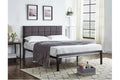 105 Metal WIth Upholstered Headboard Platform Bed