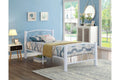 111 White Metal Platform Bed