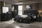 Global Furniture Lattice Storage Bedroom Set - Black