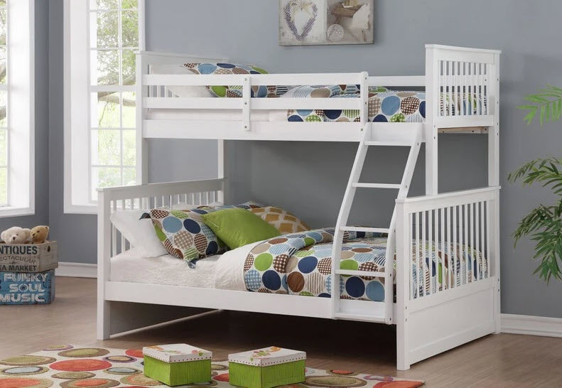 B122 Shaker Single / Double Wood Bunk Bed (4 Colours)