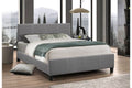 137 Grey Upholstered Platform Bed