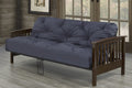 Wood Arm Metal Futon Sofa Bed
