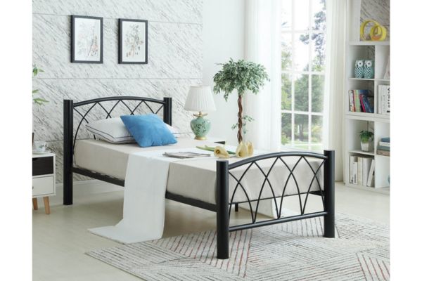 182 Black Metal Platform Bed