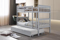Solid Pine Single Over Single Convertible Bunk Bed – White, Slate or Grey