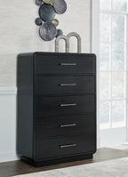 Rowanbeck - Five Drawer Chest - Black