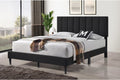 T2107B Black Upholstered Platform Bed