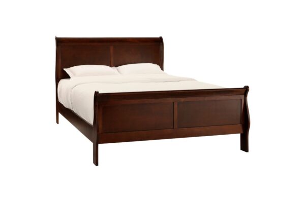 Mazin Louis Philippe Sleigh Bedroom Set – Cherry