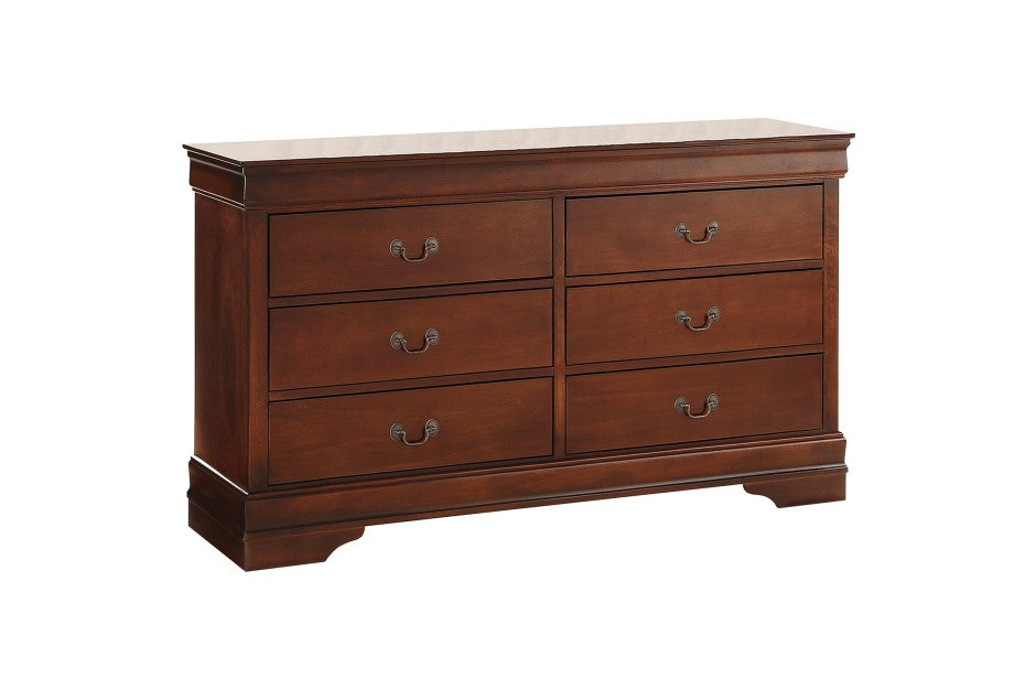 Mazin Louis Philippe Sleigh Bedroom Set – Cherry