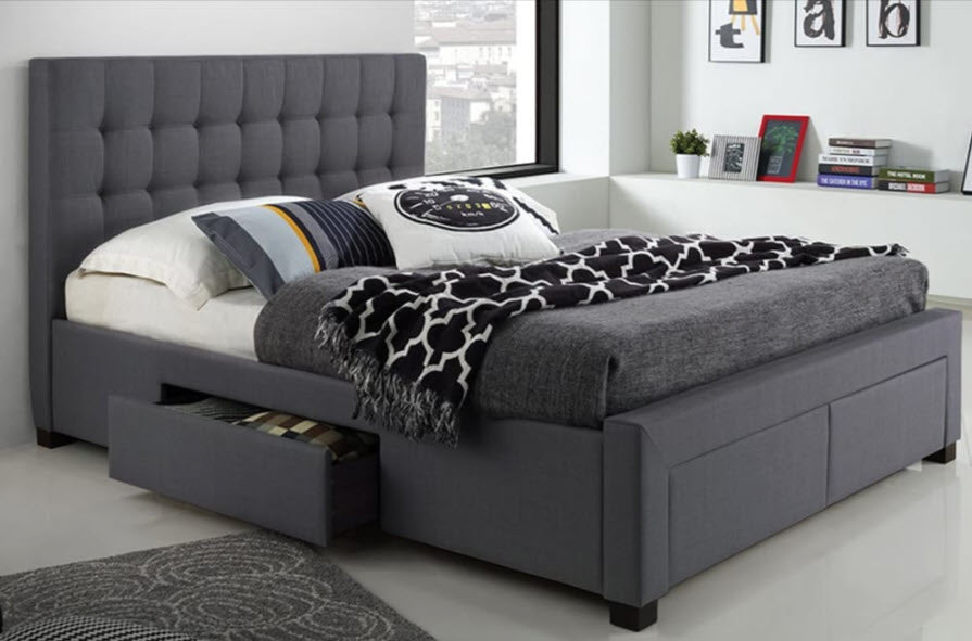 T2152CH Charcoal Grey Storage Platform Bed