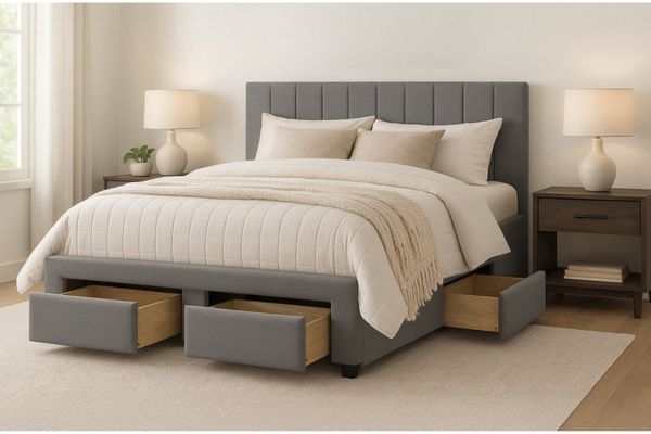 T2157G Grey Storage Platform Bed