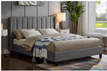T2190G Grey Upholstered Platform Bed
