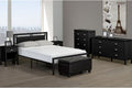T2201B Black Metal Platform Bed