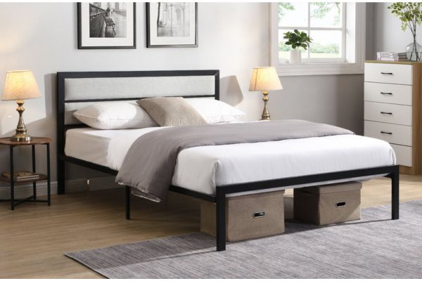 T2202 Black Metal Platform Bed