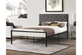T2208B Black Metal Platform Bed