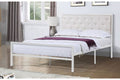 T2208W White Metal Platform Bed