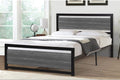 T2233 Black/Grey Metal Platform Bed