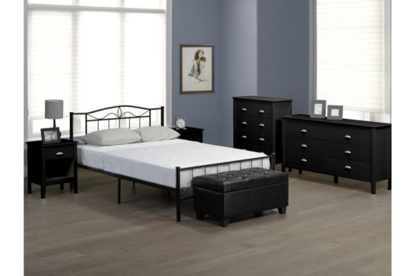 T2310 Black Metal Platform Bed