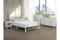 T2320W White Metal Platform Bed