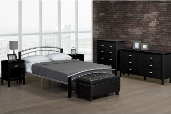 T2330 Wood & Metal Platform Bed