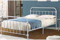 T2335W White Metal Platform Bed