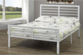 T2336W White Metal Platform Bed
