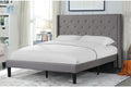 T2352G Grey Upholstered Platform Bed