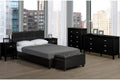 T2358B Black Upholstered Platform Bed