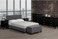 T2358G Grey Upholstered Platform Bed