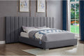 T2379 Grey Upholstered Platform Bed