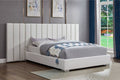 T2379 Off-White Upholstered Platform Bed