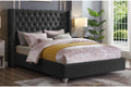 T2380BK Black Upholstered Platform Bed