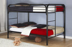 T2830 Double Over Double Metal Bunk Bed – Full-Size Heavy-Duty Space-Saving Bunk Bed