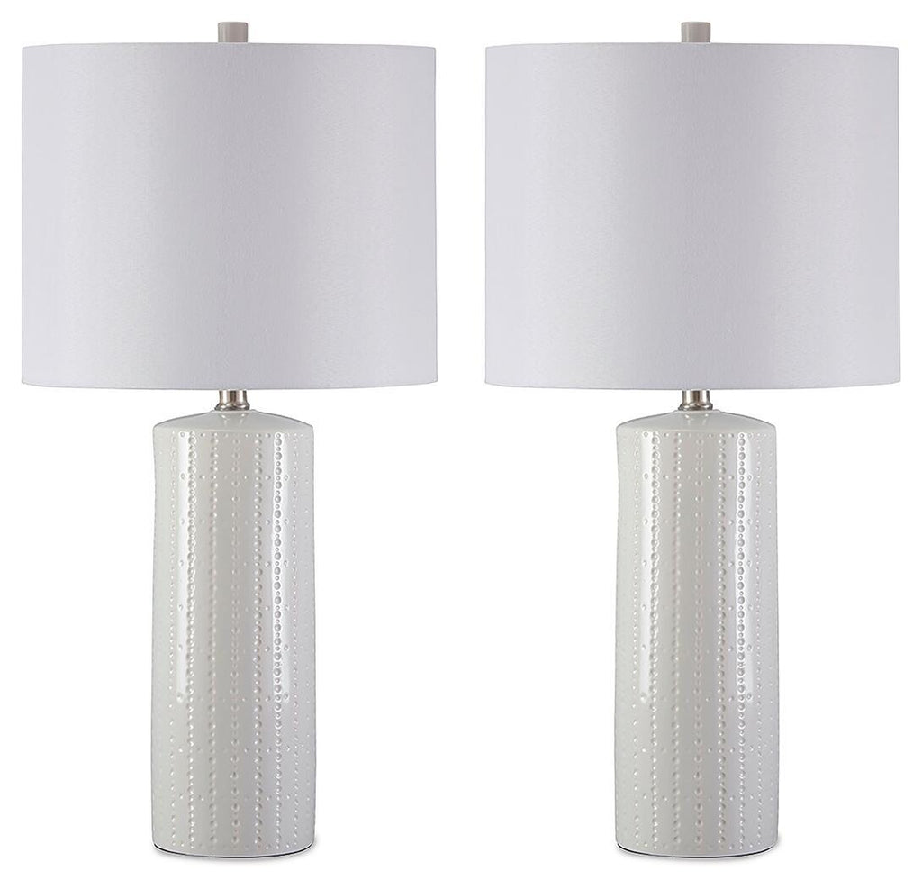 Steuben - Ceramic Table Lamp (Set of 2) - White