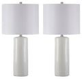 Steuben - Ceramic Table Lamp (Set of 2) - White