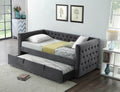 305 Grey Upholstered Daybed with Trundle