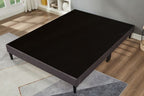 Titus T2430 Grey Linen-Trim Low-Profile Platform Bed