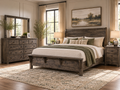 Global Furniture Wood Bench Sleigh Bedroom Set – Queen or King