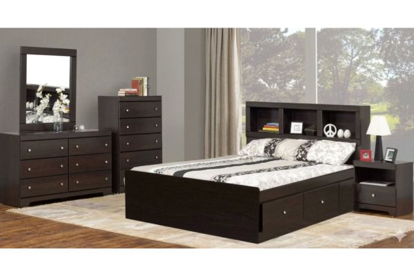 T2173 Upholstered Platform Bed Grey