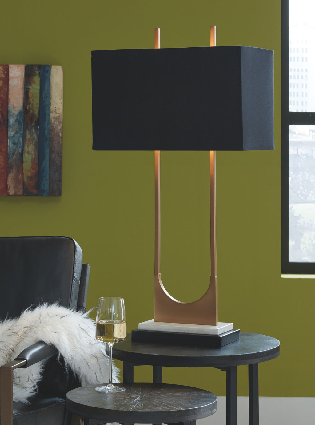 Malana - Metal Table Lamp  - Brass Finish