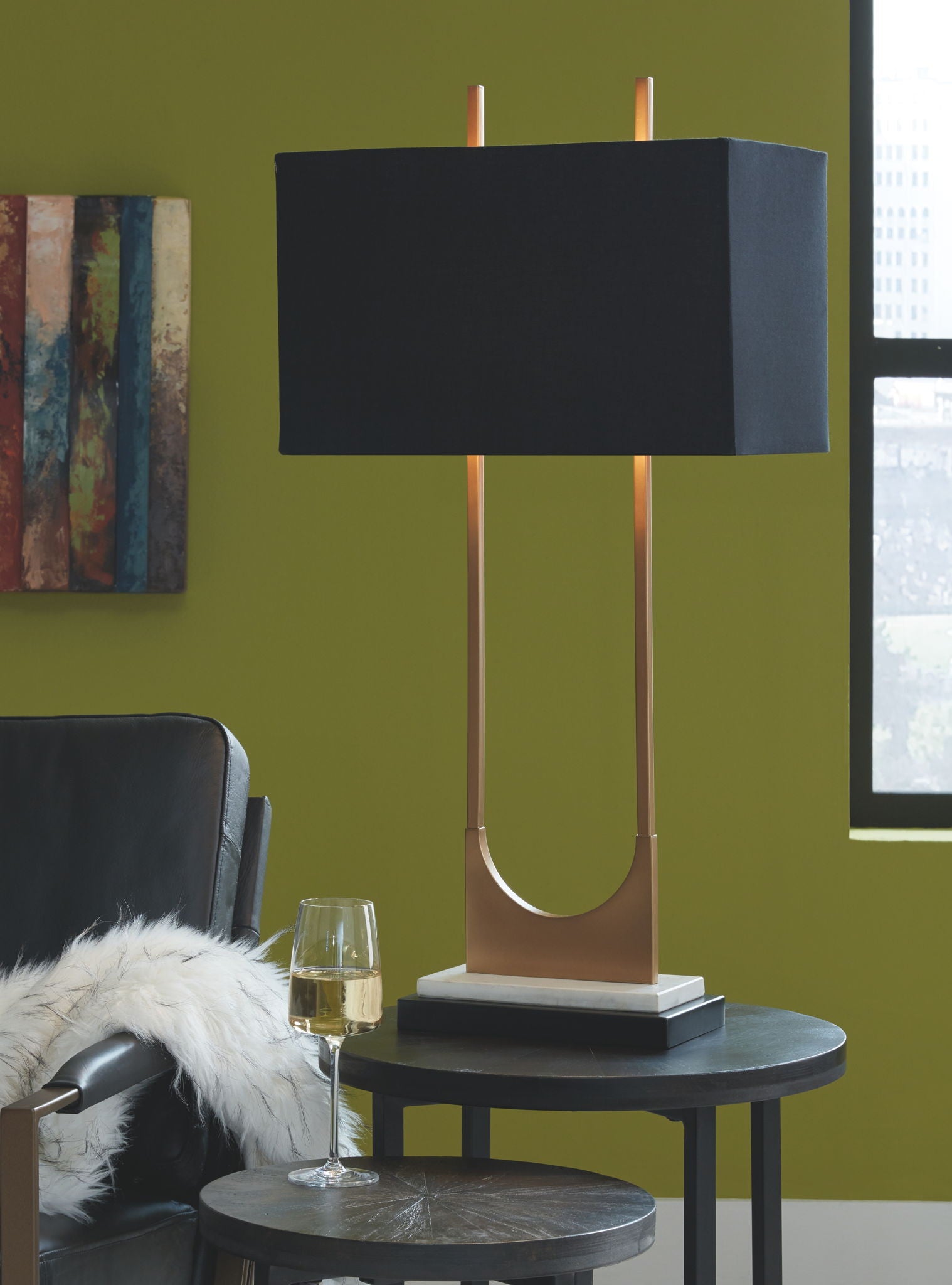 Malana - Metal Table Lamp  - Brass Finish