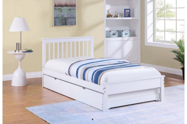 415W White Platform Frame