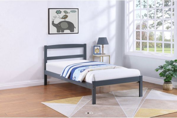 416G Grey Wood Platform Bed