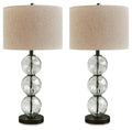 Airbal - Glass Table Lamp (Set of 2) - Clear / Black