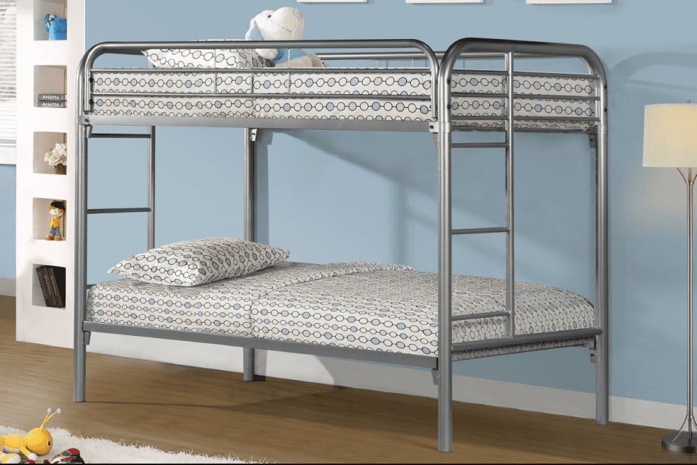 B500 Single Over Single Metal Bunk Bed – Black, Grey or White