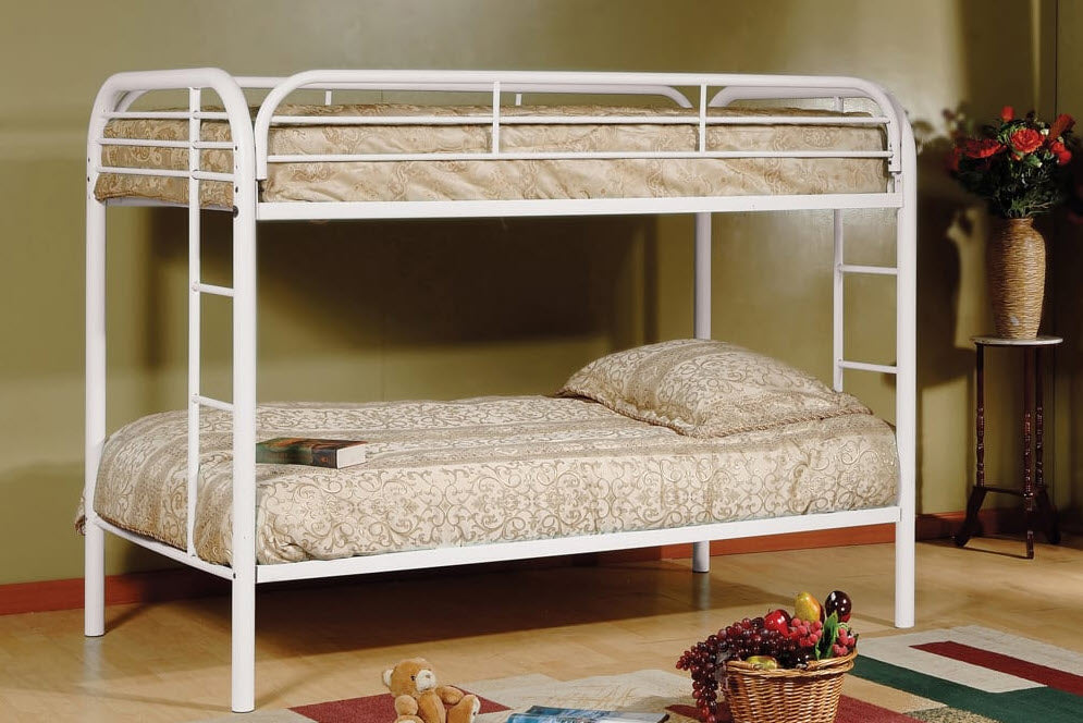 B500 Single Over Single Metal Bunk Bed – Black, Grey or White