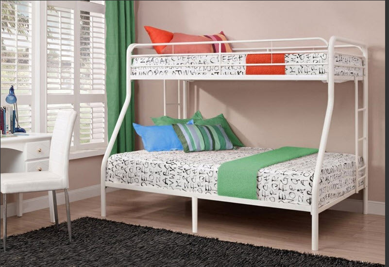 IF-501 Single Over Double Metal Bunk Bed – Black, Grey or White