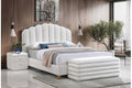 5100 White Upholstered Platform Bed