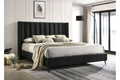 5231 Black Upholstered Platform Bed