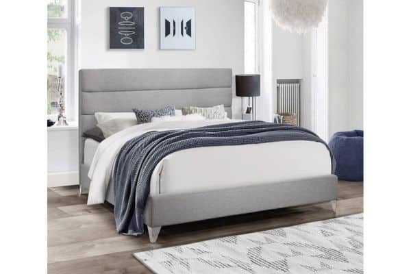 5235 Grey Upholstered Platform Bed